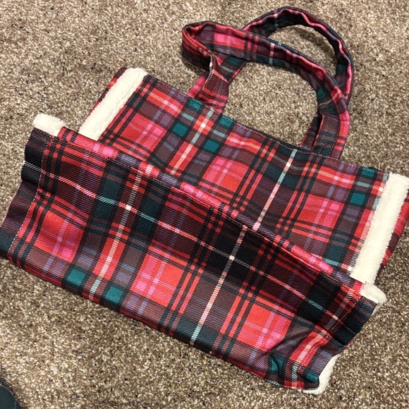 Victoria's Secret Red and Black Plaid Tote - Picture 5 of 5